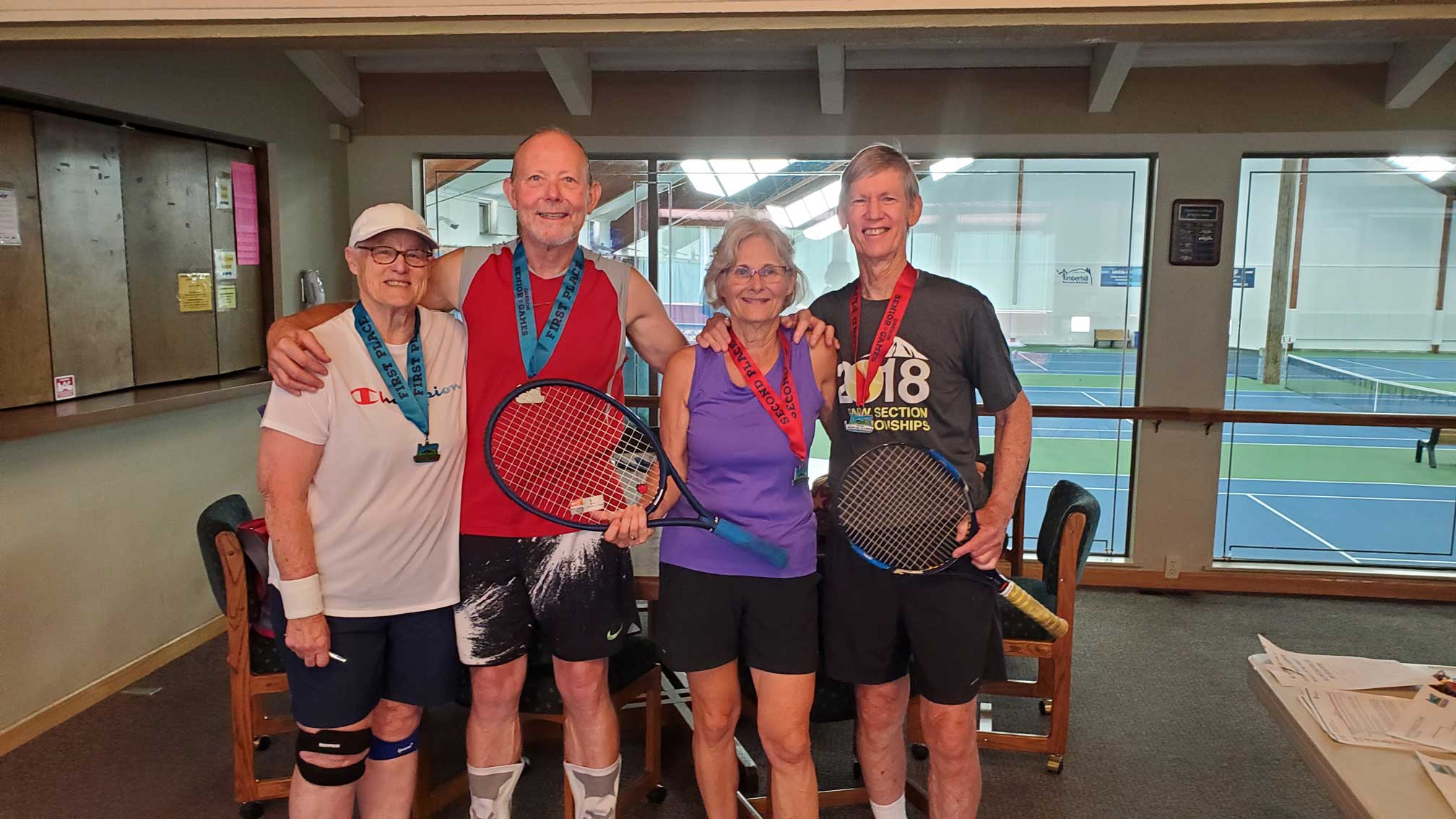 Pam-Baker, Dennis-Chappa, Kathy-Gibbs, and Keith-McConnell from Oregon Senior Games